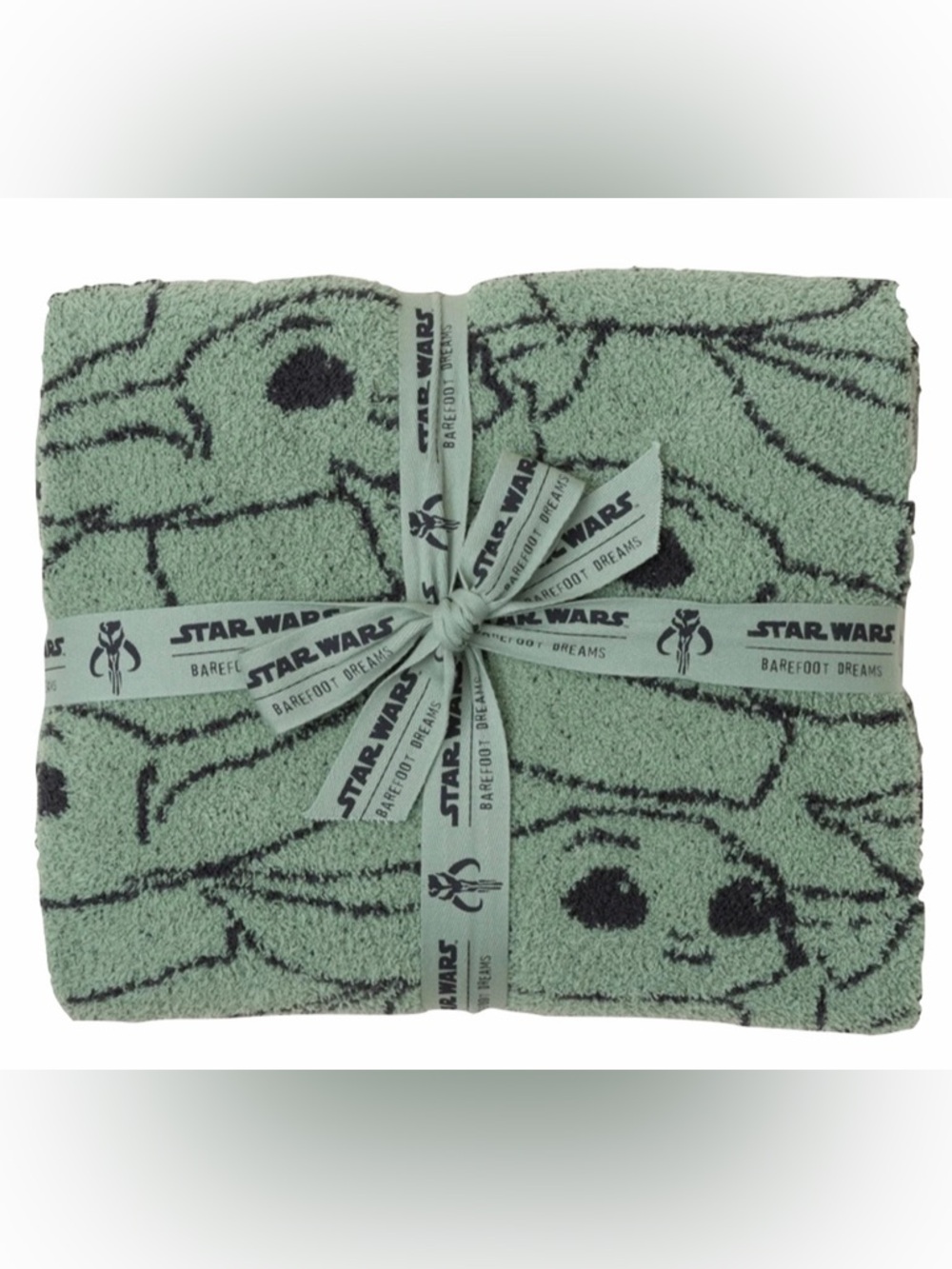 Barefoot Dreams The Mandalorian Yoda / Star Wars Green Blanket